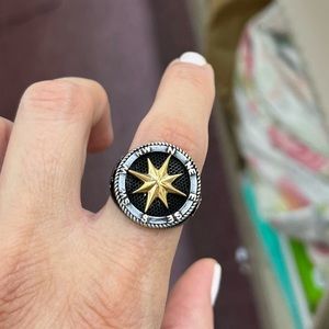 Silver men’s Compass ring!